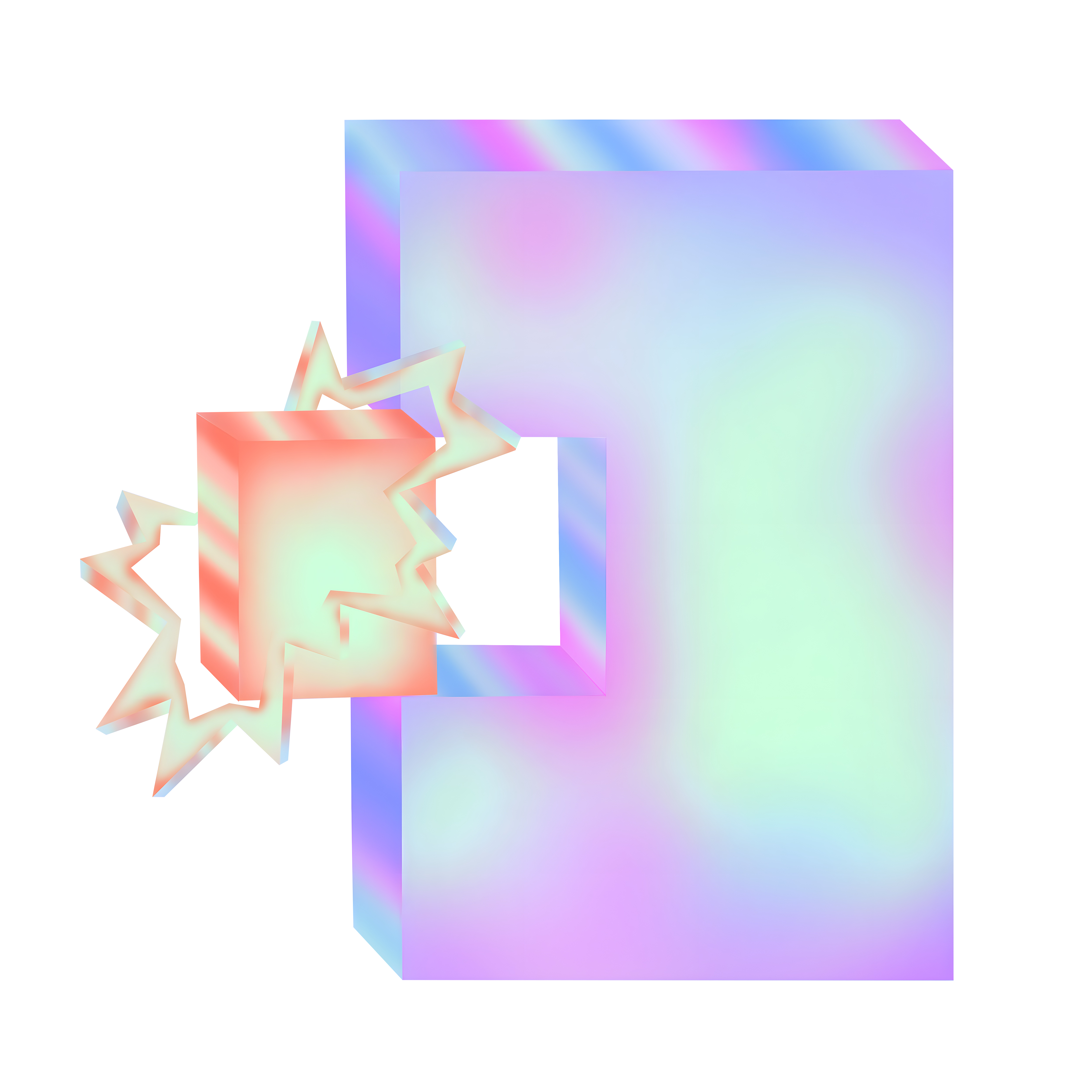 Digital Futures - An abstract shelf with a book plopping out